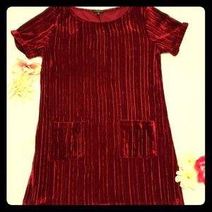Burgundy velvet top